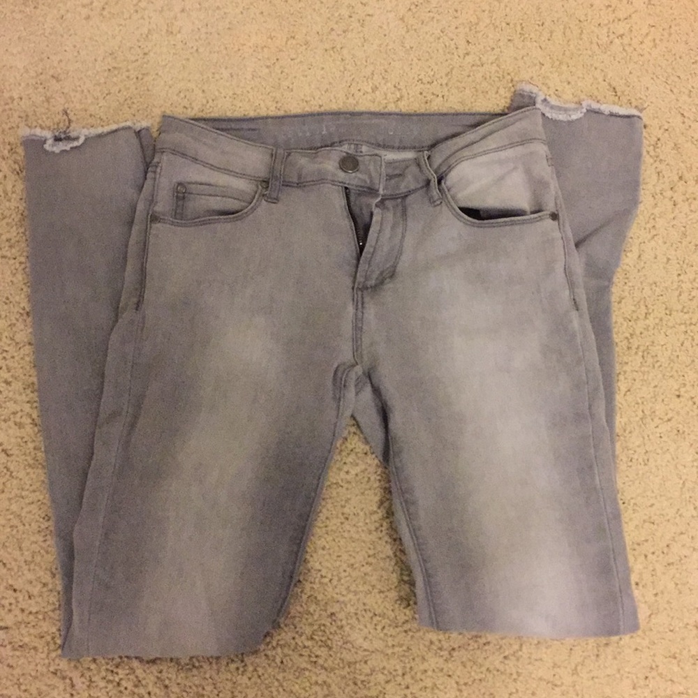 Light grey jeans very versatile and comfortable.